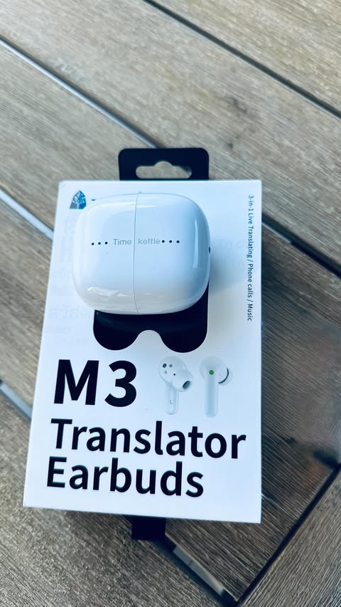 Instagram post by @busraalya for Timekettle. Caption reads: Discover the power of real-time translation with....