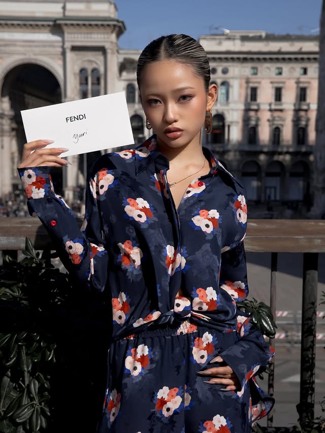 Instagram post by @hana_brave_official for Fendi. Caption reads: #Fendi #FendiFw26 FENDI Fall/Winter 2026–27 Show....