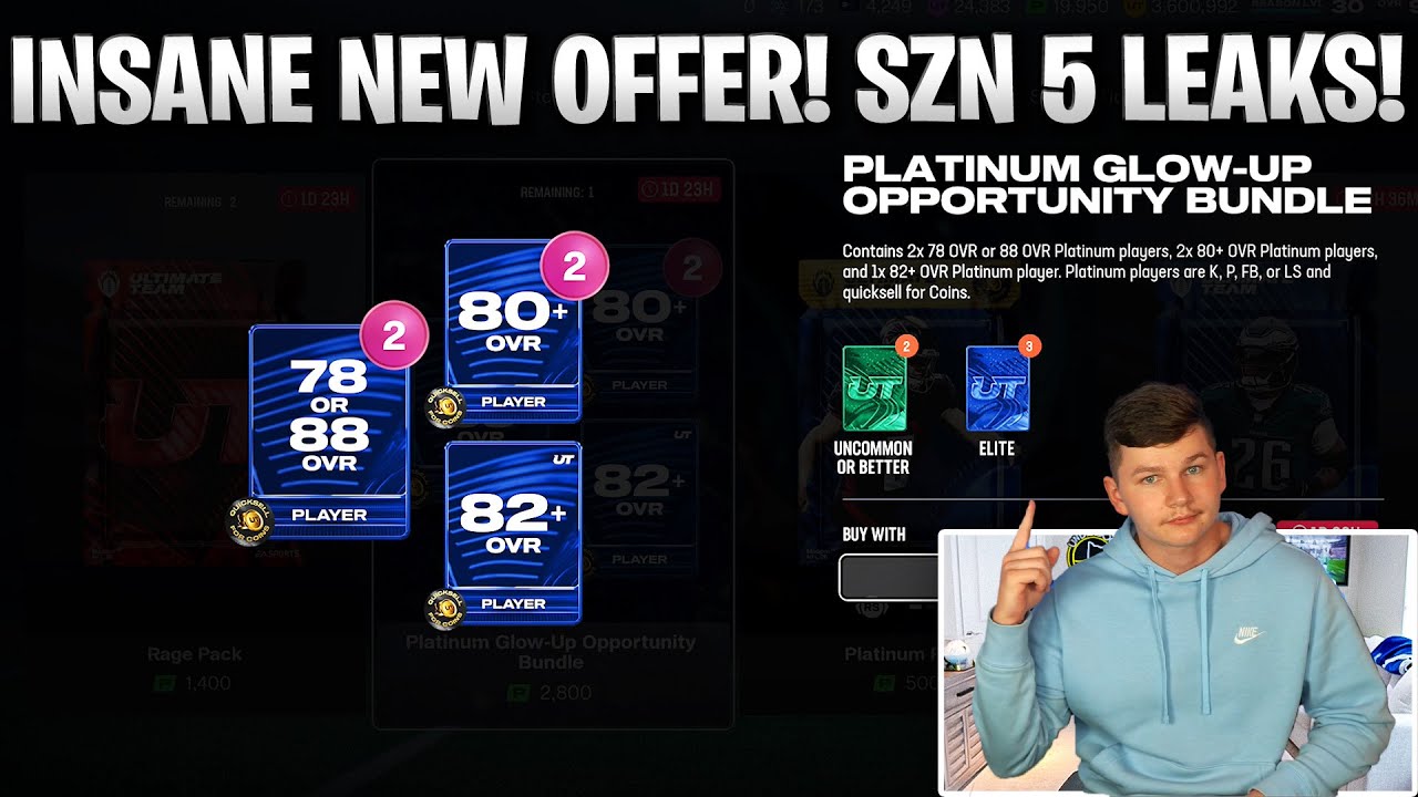 YouTube post by @Zirksee for Underdog Fantasy. Caption reads: 88 OVERALL PLATS! INSANE NEW OFFER AND SEASON....
