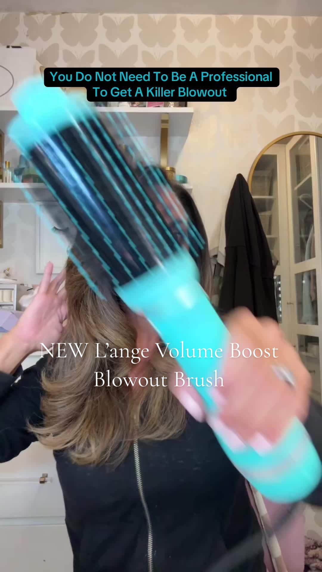 TikTok post by @daniella_britt for L’ange Hair. Caption reads: The new Volume Boost by @langehair is....