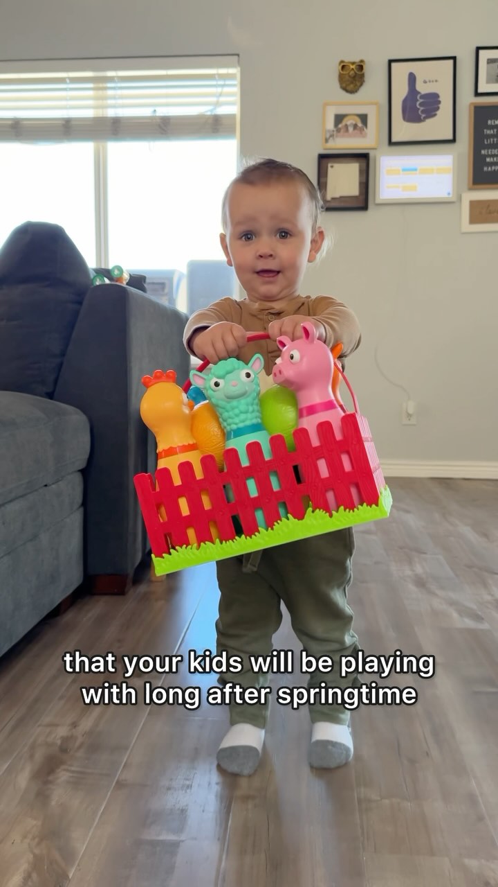 Instagram post by @kaitlin_harris for Battat Toys. Caption reads: Is your Easter Bunny ready to level up their gift....