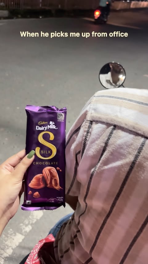 Instagram post by @_susmita_dey_official__ for Cadbury Dairy Milk Silk. Caption reads: A tiring day at work, and then he walks in with....