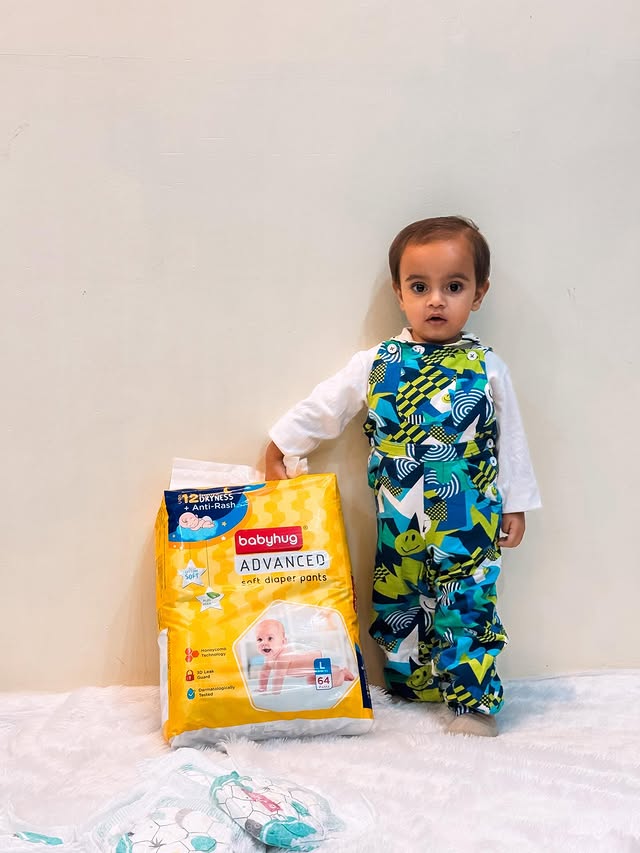 Instagram post by @advik__lavish for Babyhug. Caption reads: #collaboration with @babyhug @FirstcryIndia 🌸 As....