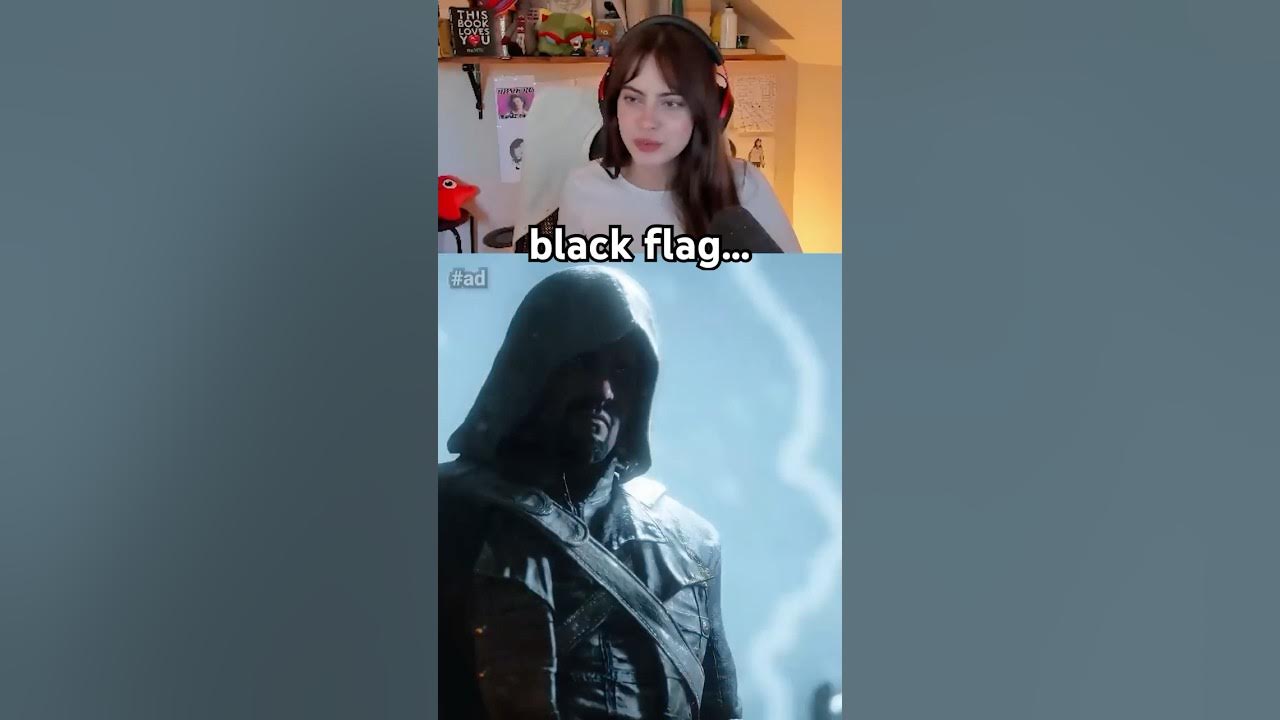 YouTube post by @dorozea for Shop Titans. Caption reads: Assassin's Creed is SO back!.
