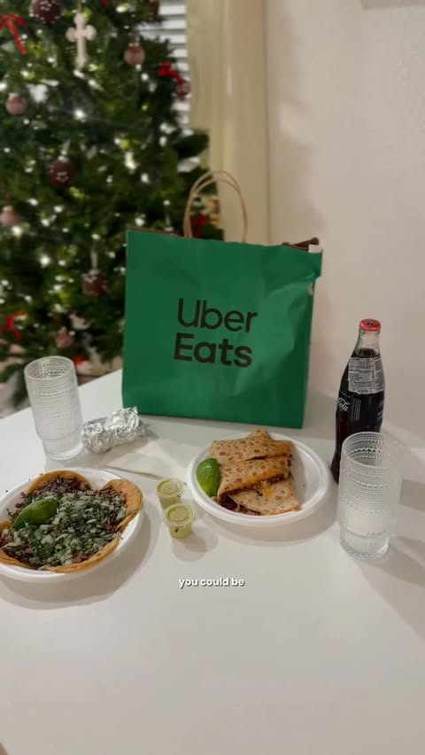 Instagram post by @karenncactus for Uber Eats. Caption reads: Amigas.. this busy girl is still getting used to....