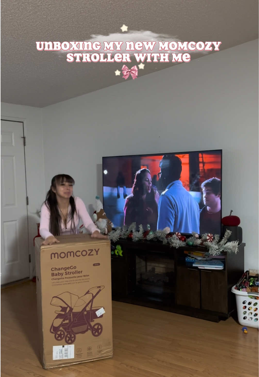 TikTok post by @litmissleo for Momcozy. Caption reads: Besties you seriously don’t know how thankful i am....