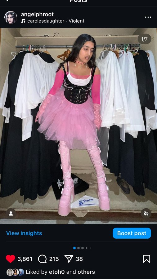 Instagram post by @angelphroot for STUDIOCULT. Caption reads: the earring (singular) is from @studiocult.co :3....