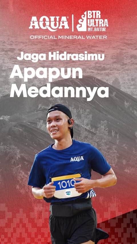 Instagram post by @btrultra for Sehat AQUA. Caption reads: AQUA is back di @btrultra as official mineral....