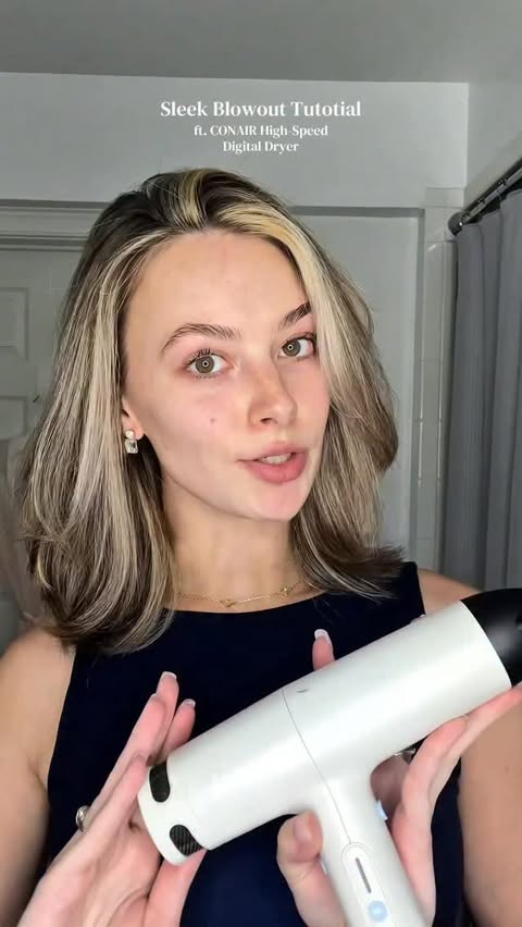 Instagram post by @savconsidine for Conair. Caption reads: [...] peasy sleek and chic blowout using my....