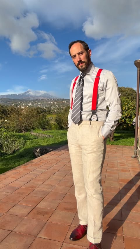 Instagram post by @renato_amburgo for OTAA. Caption reads: Shirt, Tie and Bracelet by @otaa 
Shoes by....