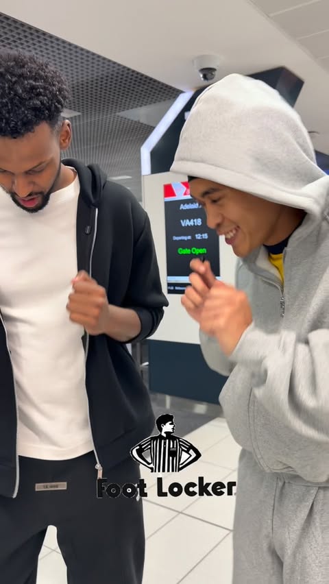 Instagram post by @happstv for Foot Locker. Caption reads: [...] year giveaway 🏀 🎁 4-5 pm Rundle St....