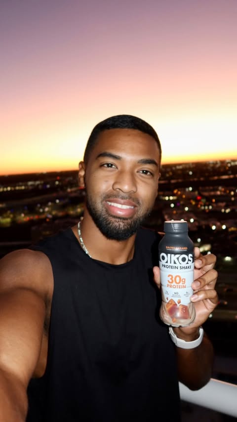 Instagram post by @ivanbhall for Oikos. Caption reads: #OIKOSpartner The gym is great but the moment you....