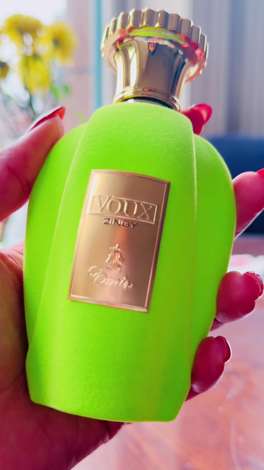 TikTok post by @letisjourney for Paris Corner Perfumes. Caption reads: Voux Zingy by Paris Corner 🍋🌿 Fresh, minty,....