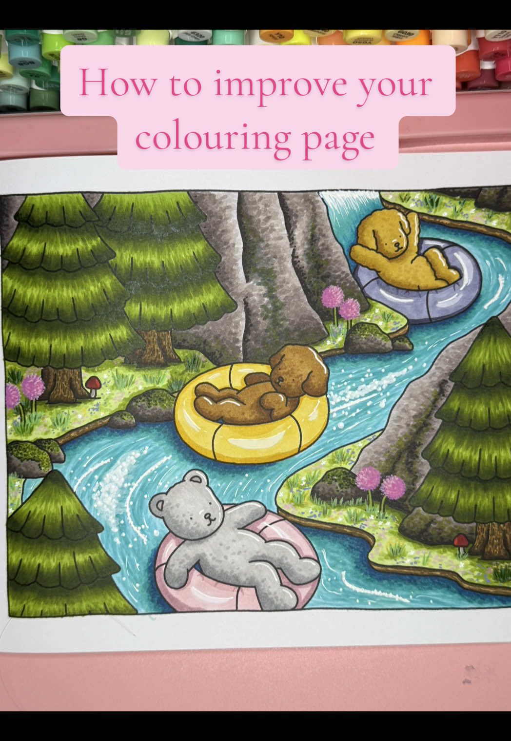 TikTok post by @bluebellcolouring for Bobbie Goods. Caption reads: [...] a beautiful page 🌺. This is from....