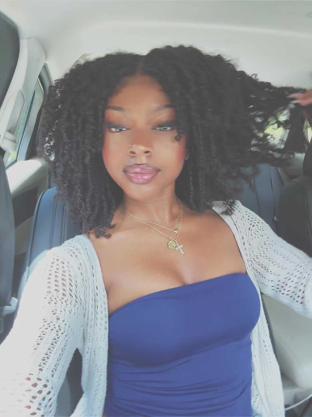 TikTok post by @britfanatic for Wavymy Hair. Caption reads: 🌱🌱🌱 @WavyMyHair @Wavymy hair #wavymyhair....