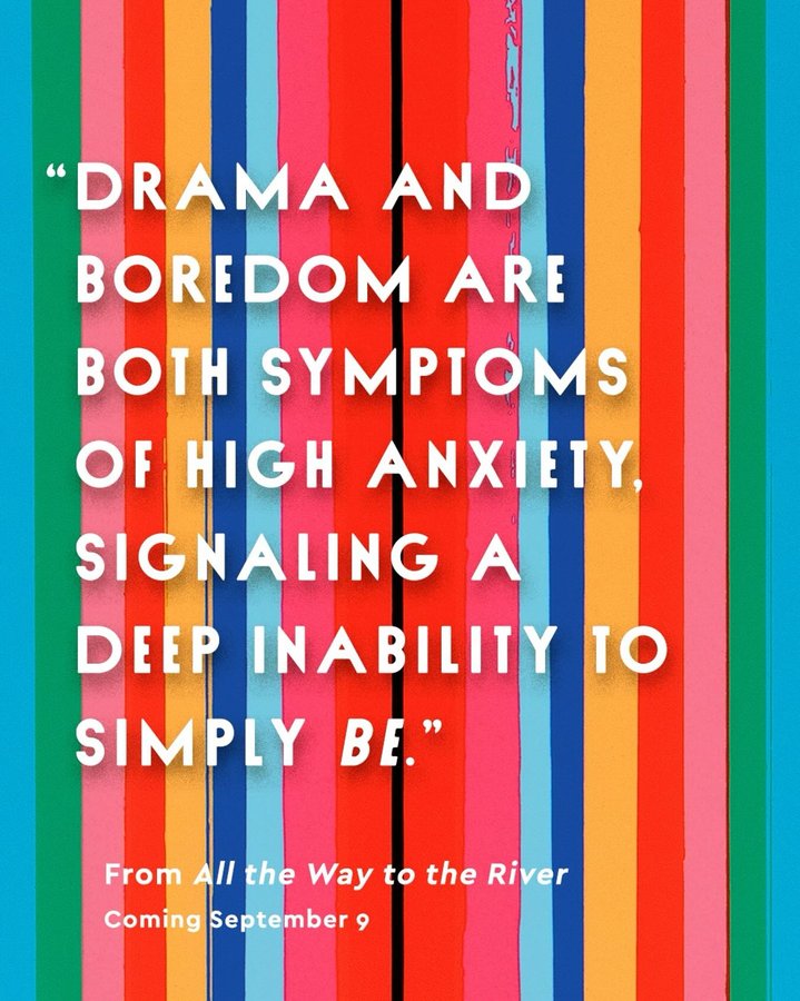 Instagram post by @elizabeth_gilbert_writer for Riverhead Books. Caption reads: "When serenity is either unavailable or....