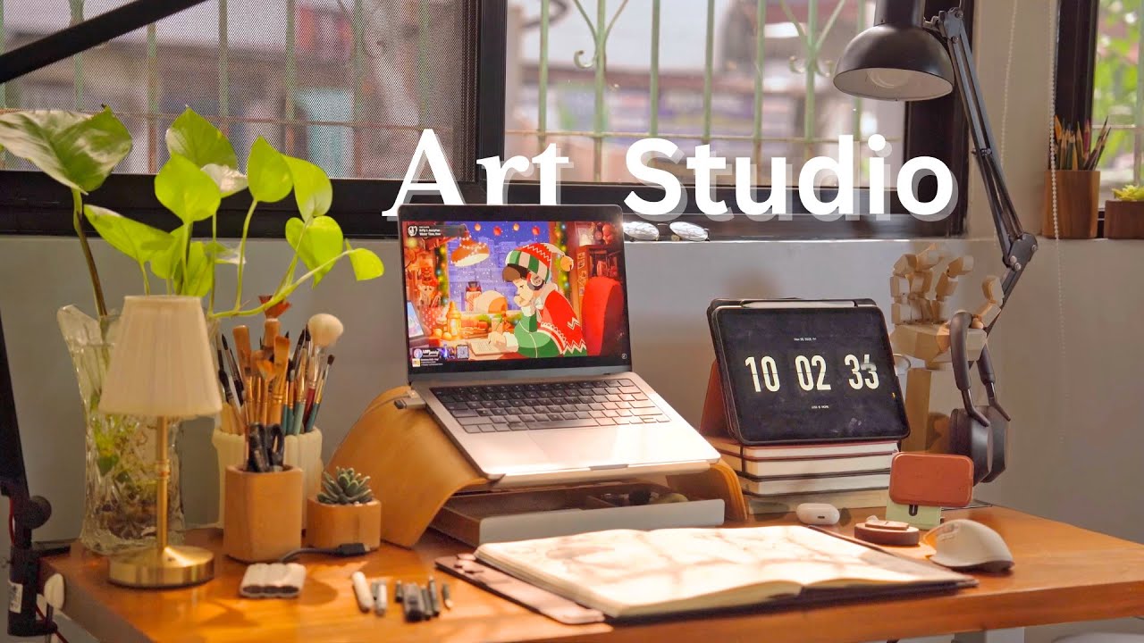 YouTube post by @JoshArt02 for MEEDEN ART. Caption reads: Moving Into My New Art Studio.