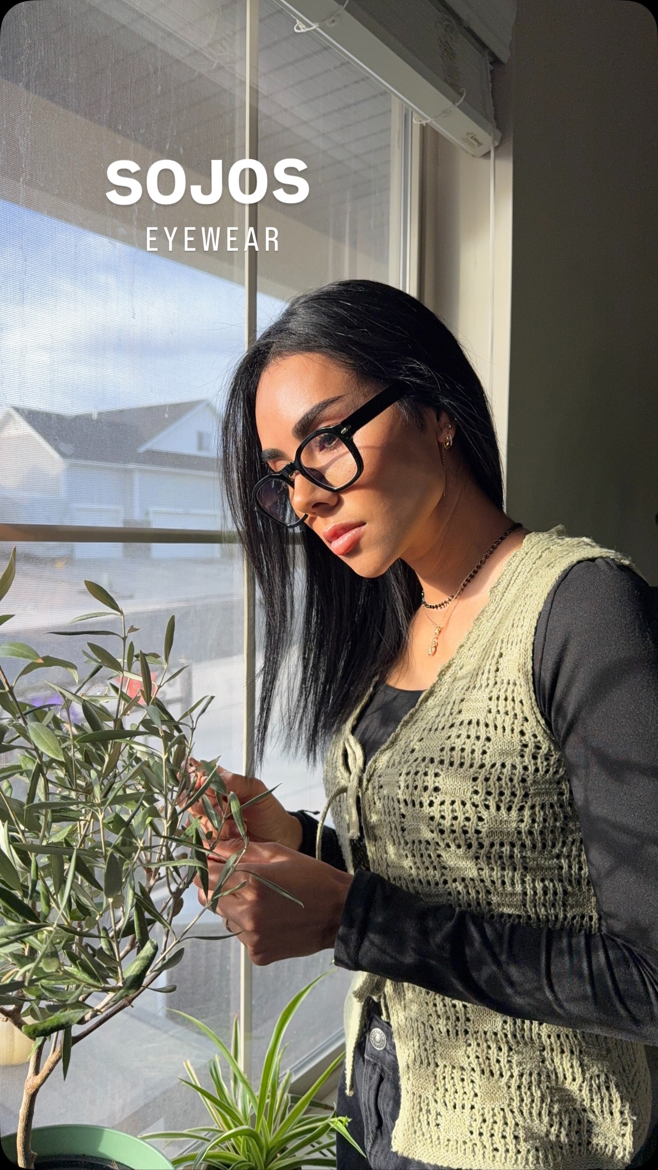 Instagram post by @deitasmith for SOJOS VISION. Caption reads: For those asking for details about my prescription....