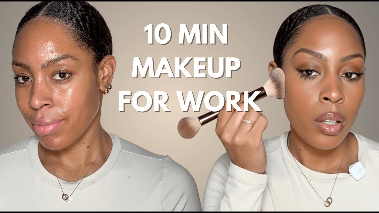 YouTube post by @tiffanylumpkintv for Create. Caption reads: 10 Minute Makeup For Busy Professionals.