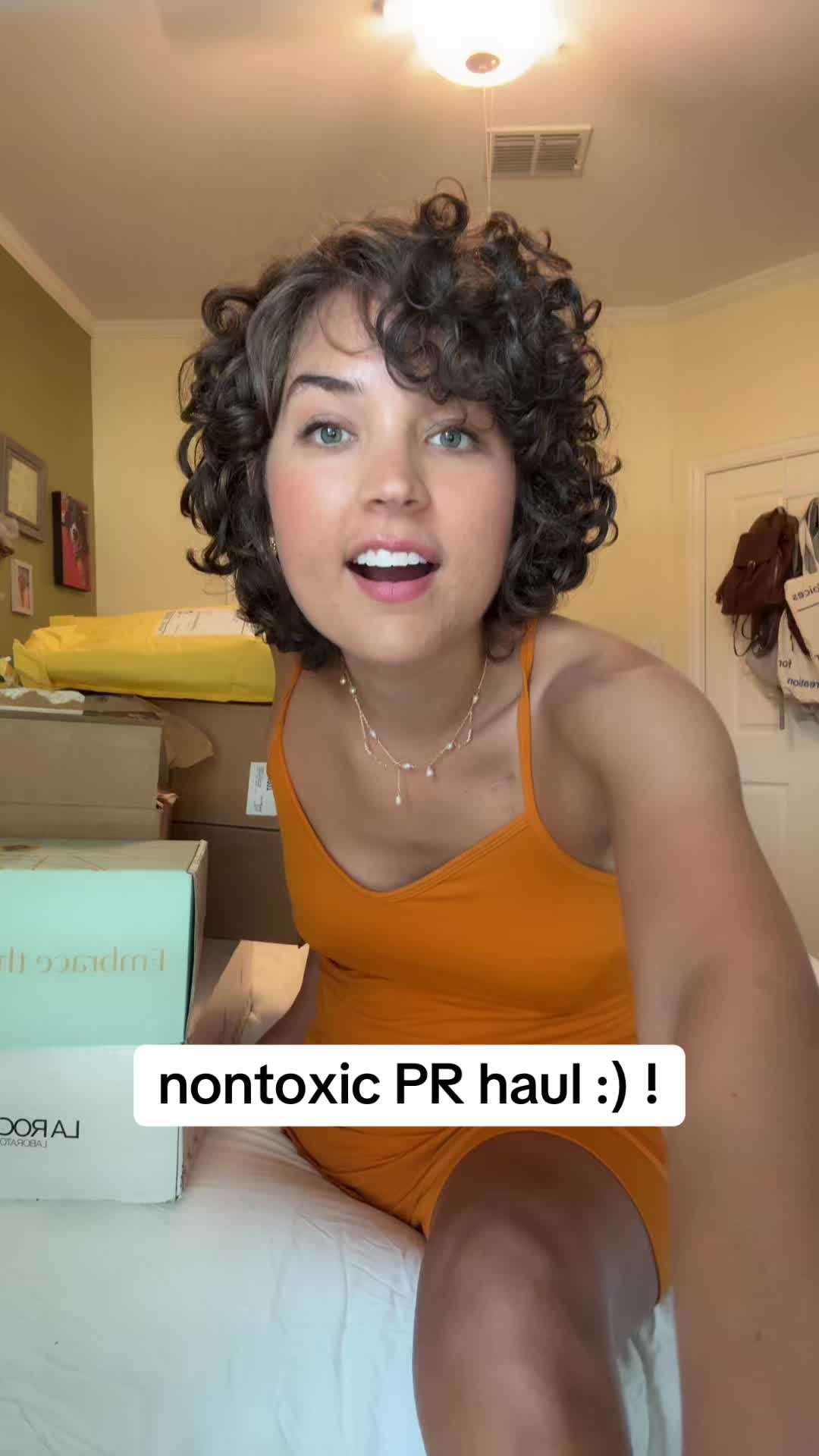TikTok post by @courtneyonone for BounceCurl. Caption reads: thank you i LOVEEEE YOU @BounceCurl....