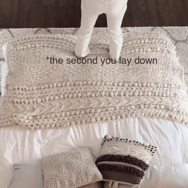 Instagram post by @michelle.elfvin for fluff. Caption reads: …you become the pillow 😂

In their defense, this....