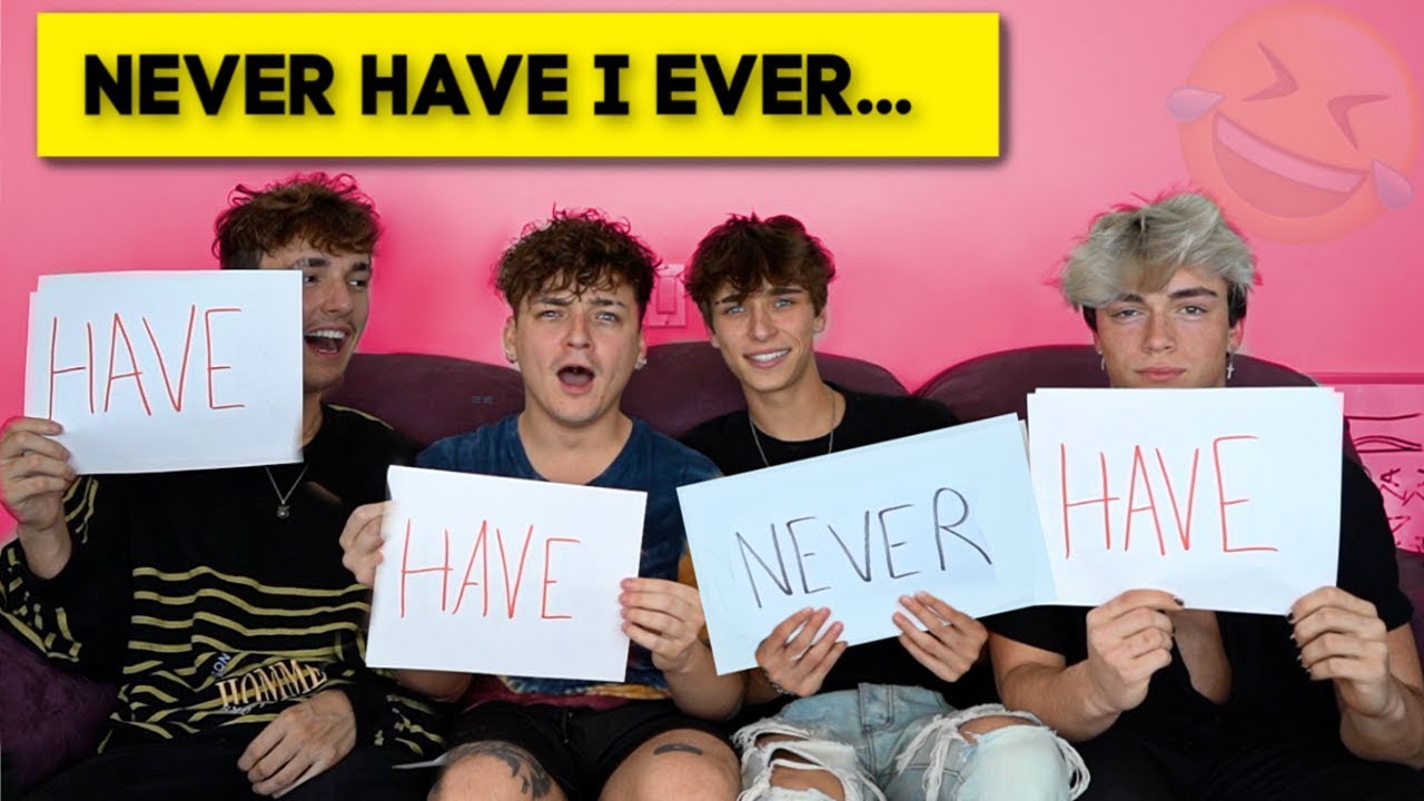 YouTube post by @itsNickBean for YouNow. Caption reads: NEVER HAVE I EVER GAME Ft. Bryce Hall, Josh....