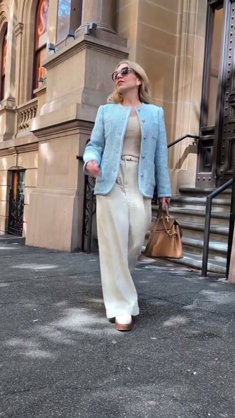Instagram post by @stylishjournal for Goelia. Caption reads: [...] to add the long blazer edition of this....