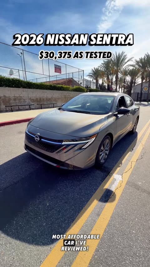 Instagram post by @mobile_mama_reviews for Nissan USA. Caption reads: Is the 2026 @nissanusa Sentra the right price tag....
