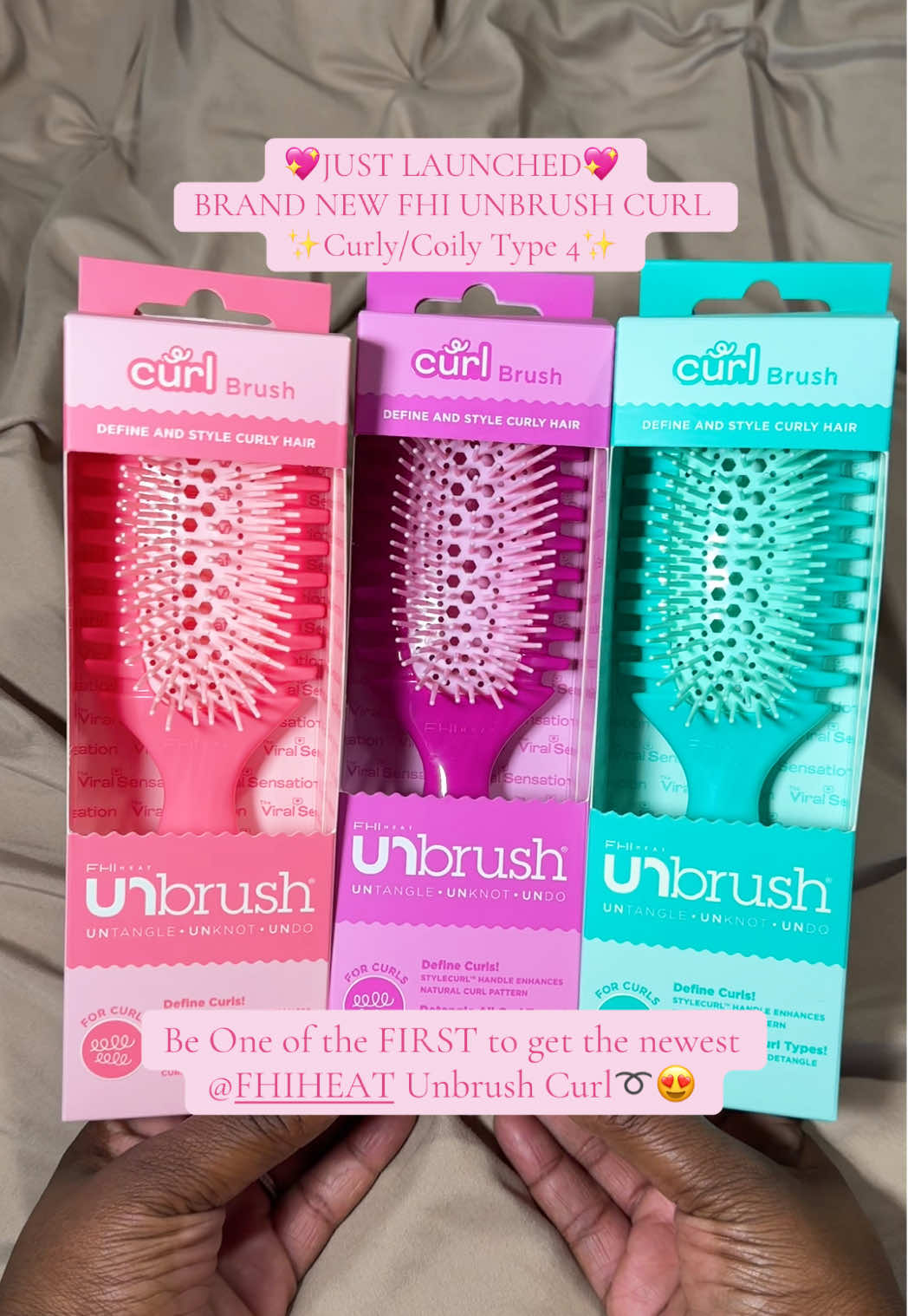 TikTok post by @unaesthetically_ash for FHI Heat. Caption reads: Thank you @FHI HEAT for sending me these 🔥🔥BRAND....