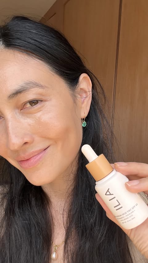 Instagram post by @jmaumau for ILIA. Caption reads: [...] my skin and feeling like myself. Using....