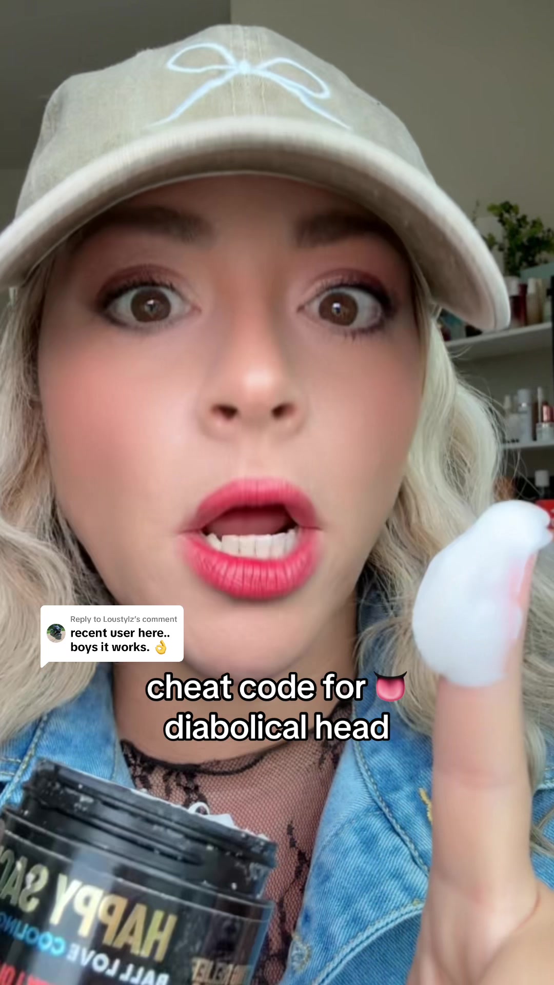 TikTok post by @ablondegirlsambition for Derm Dude. Caption reads: [...] you! Scents on sale at the link! #dermdude....