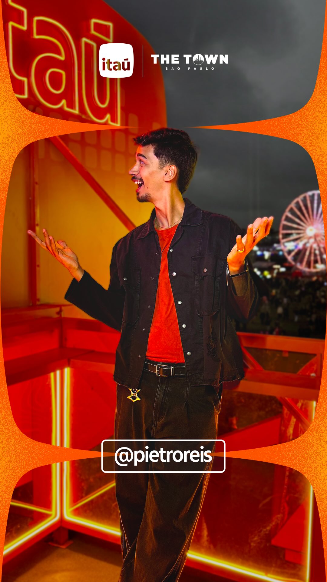 Instagram post by @pietroreis for Itaú. Caption reads: Aproveita as dicas de quem vive intensamente um....