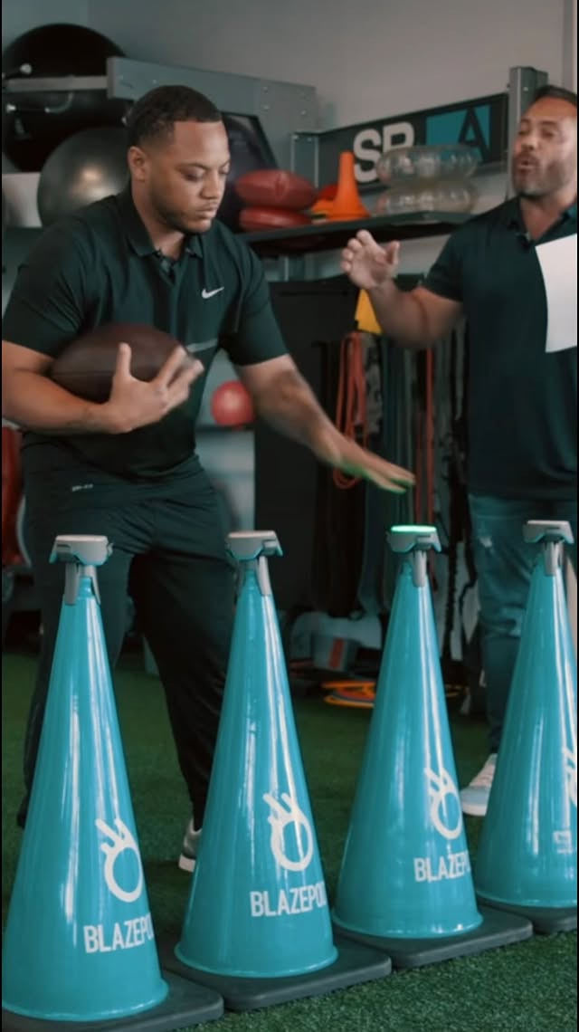 Instagram post by @akilbordelon for BlazePod. Caption reads: [...] one’s for you. I’ve partnered with BlazePod....