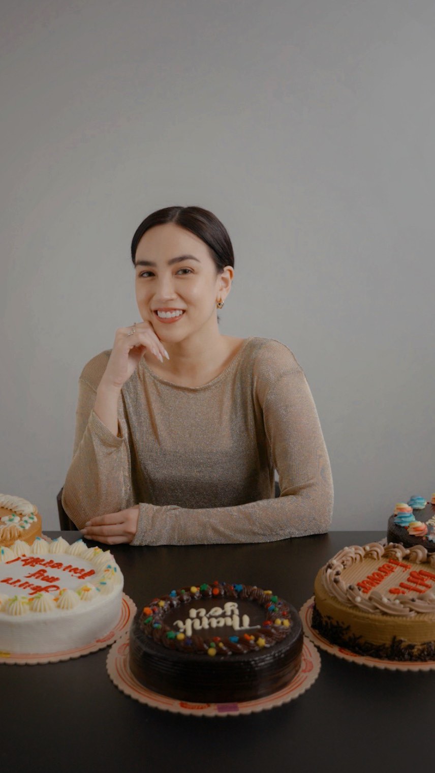 Instagram post by @kallyaraneta for Red Ribbon Bakeshop. Caption reads: What’s a celebration without cake? 🎂 Say it....