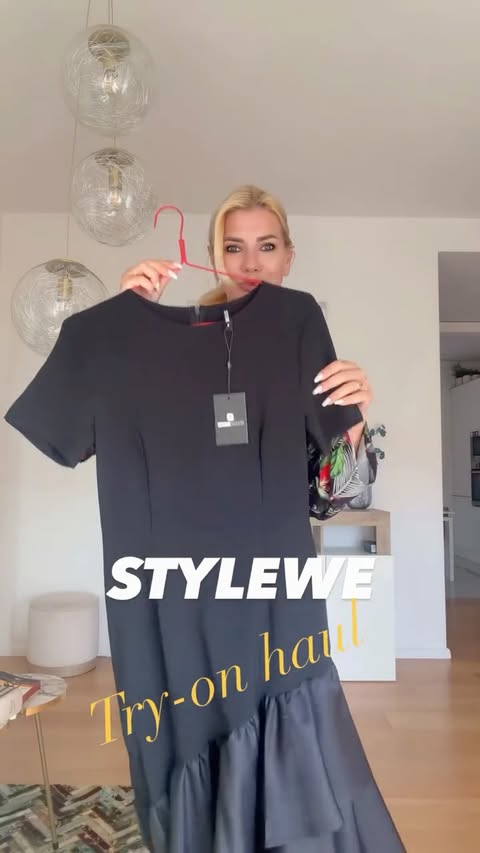 Instagram post by @zajkagenia for stylewe.com. Caption reads: Dress @stylewe 🖤✨ 🛍️ use my personal discount....