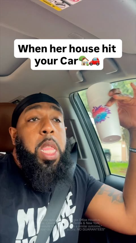 Instagram post by @biglee_spokesnvogues for The Houstonian. Caption reads: Your house hit my Car MAYNE!!😂🤔 Better....