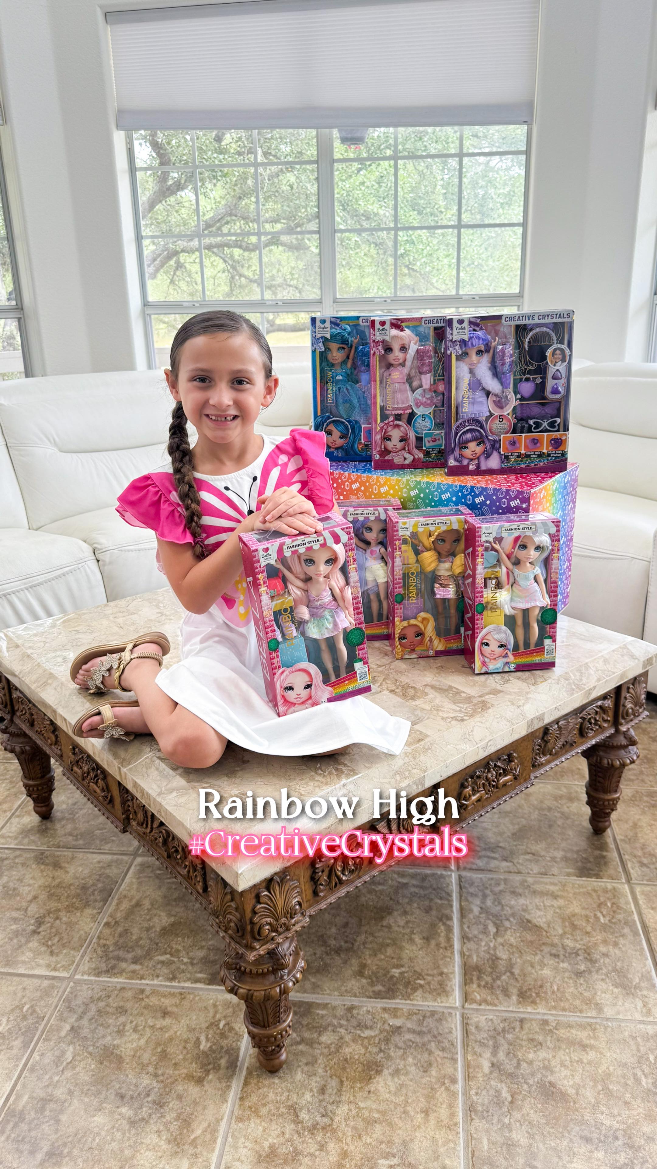 Instagram post by @lifeofacherrywife for Rainbow High. Caption reads: 🌈 It’s Rainbow High time! ✨ @officialrainbowhigh....