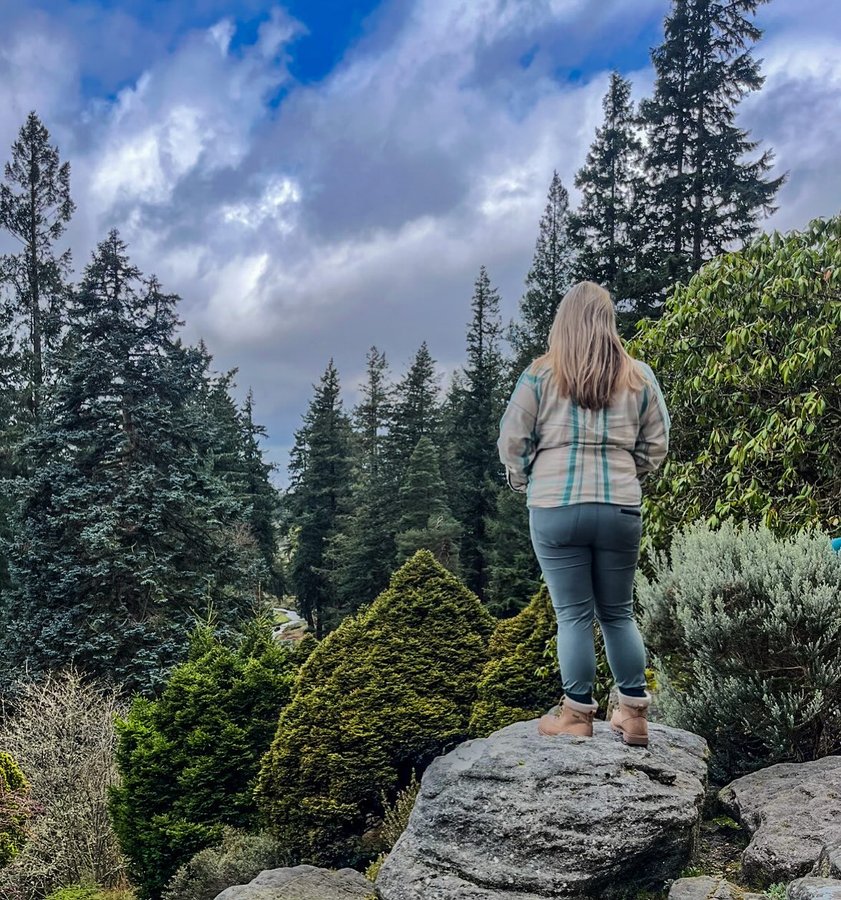 Instagram post by @not_so_grim_up_north for ACAI Outdoorwear. Caption reads: 10 points if you know where I am in this photo.....