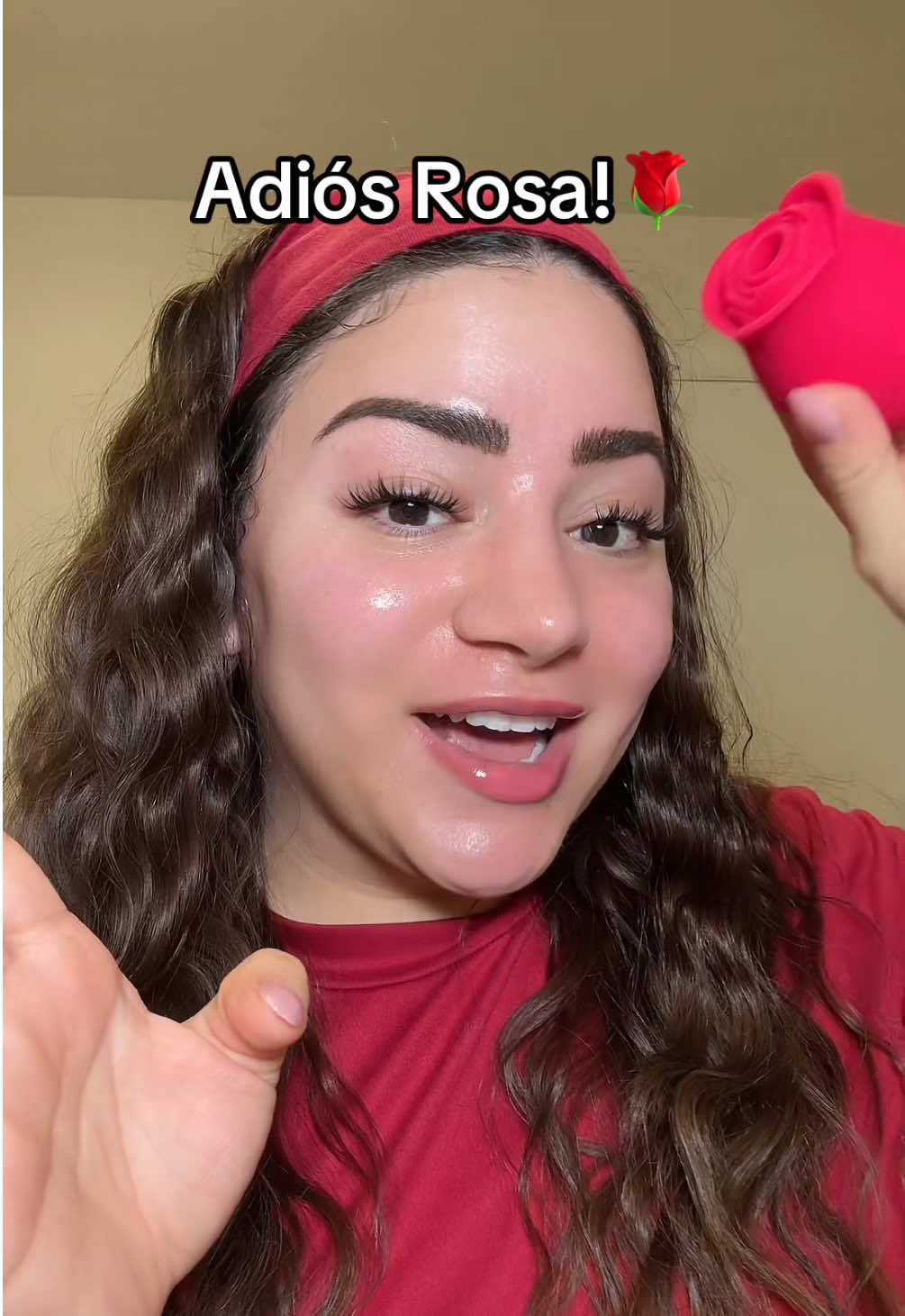 TikTok post by @druadds2cart for Love Wellness. Caption reads: Adiós Rosa! 🌹 @lovewellness #desinfectante [...].