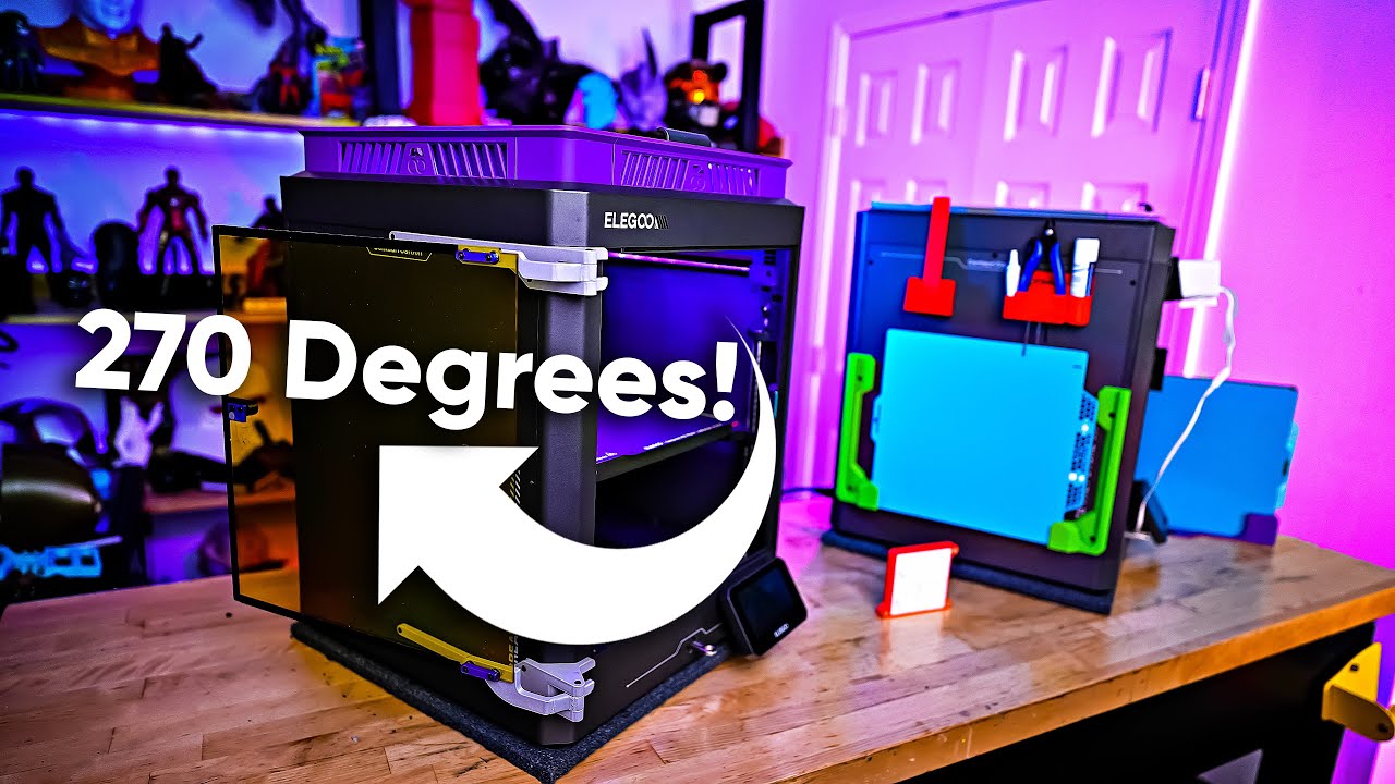 YouTube post by @UncleJessy for ELEGOO. Caption reads: [...] Upgrades for your brand new Elegoo Centauri....