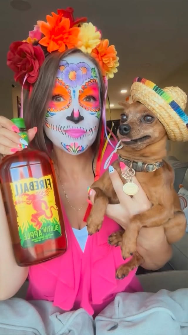 Instagram post by @piperthepin for Fireball Whisky. Caption reads: #ad Time for some @fireballwhisky fun! I had so....