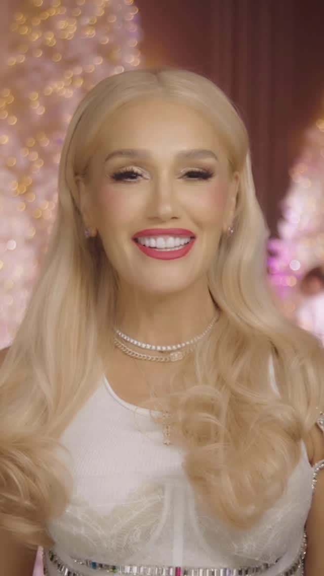 Instagram post by @gwenstefani for Amazon Music. Caption reads: ❄️✨ You Make It Feel Like Christmas Deluxe....