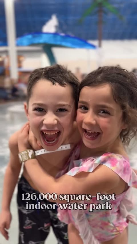 Instagram post by @kristin.jt for Great Wolf Lodge. Caption reads: Spend the day with us at @greatwolflodge Spring....