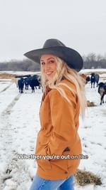 Instagram post by @fallon_wentz for Schaefer Outfitter. Caption reads: [...] I’ve got this rugged & durable....