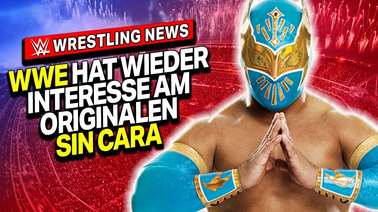 YouTube post by @MartinGuerrero for Neosupps. Caption reads: Original Sin Cara back in WWE? When will Chris....