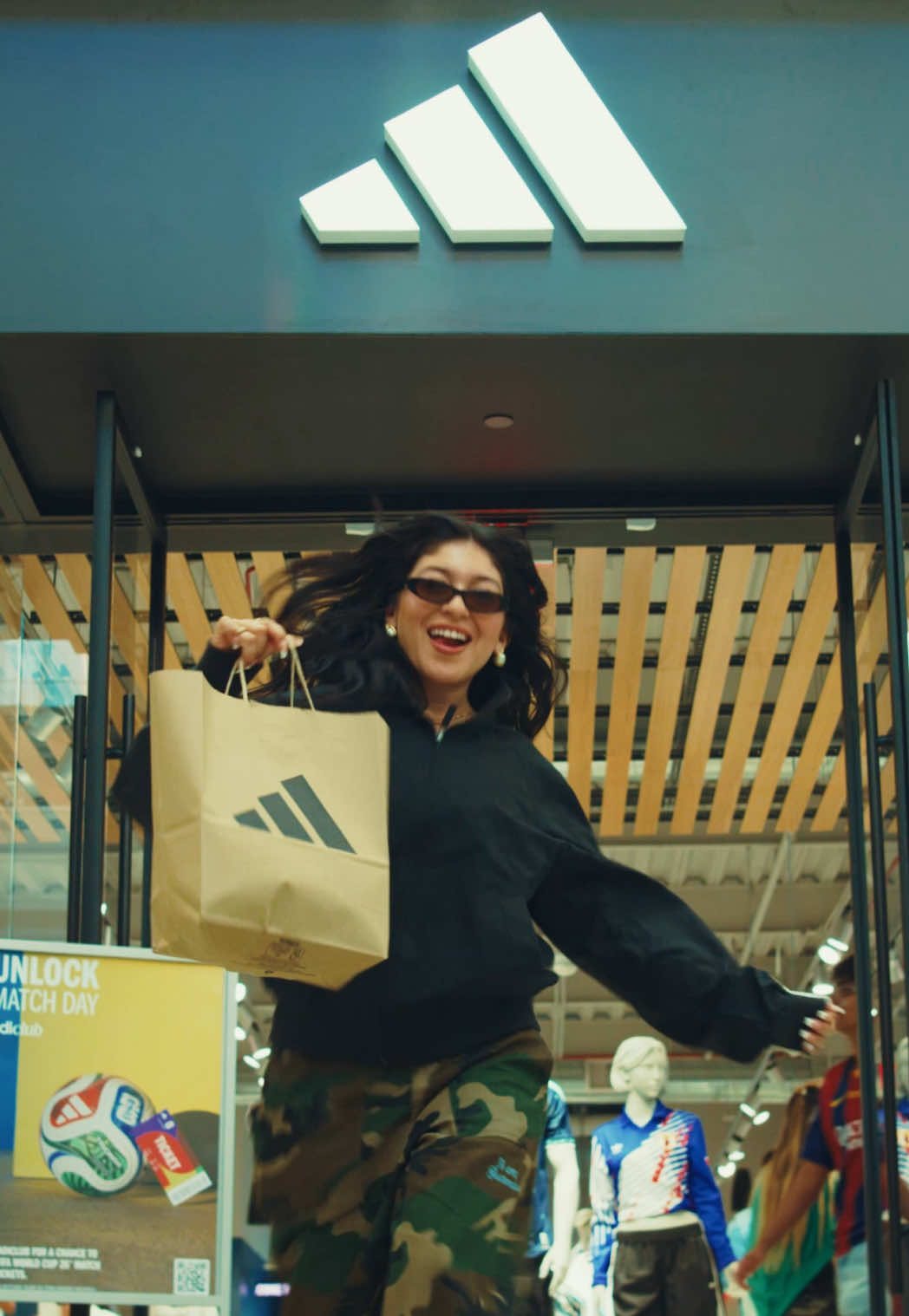 TikTok post by @miholany for The Mall Luxury Outlets. Caption reads: Let's shop for fútbol season ⚽️❤️....