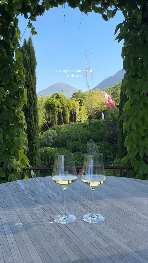 Instagram post by @fienandolivier for Südtirol | Alto Adige | South Tyrol. Caption reads: Ad / spring days in @merano.city.valleys 🌼💐🌷....