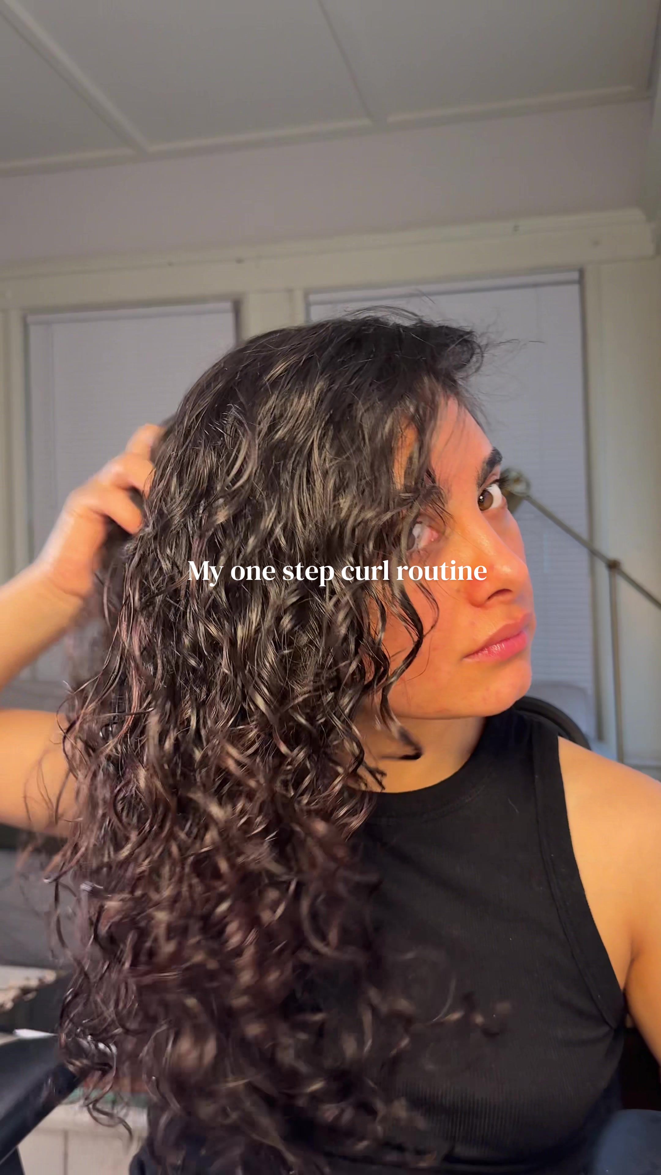 TikTok post by @ushumusu for Color Wow Hair. Caption reads: [...] dont like crunchy curls around here @Color....