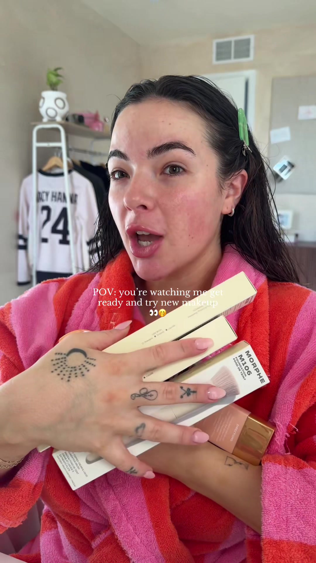 TikTok post by @jacyhanna for LIVE TINTED. Caption reads: Trying new makeup is a top 10 feeling!! Here’s a....