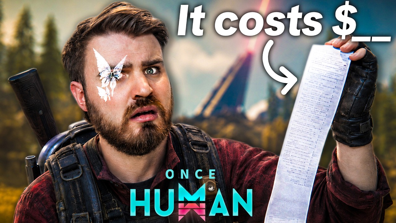 YouTube post by @DaveBeatsGames for Once Human. Caption reads: I Tried to Experience All of Once Human. I Barely....